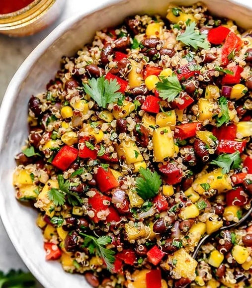 Southwestern Quinoa Protein Bowl with Pineapple and Mango